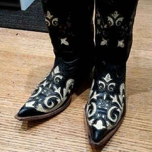 Corral exotic alligator inlay cowboy boots size 9 1/2